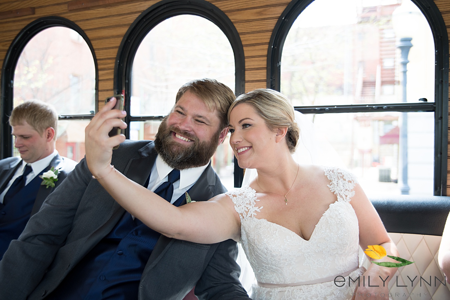 Kansas City Trolley wedding ride around downtown Kansas City, MO