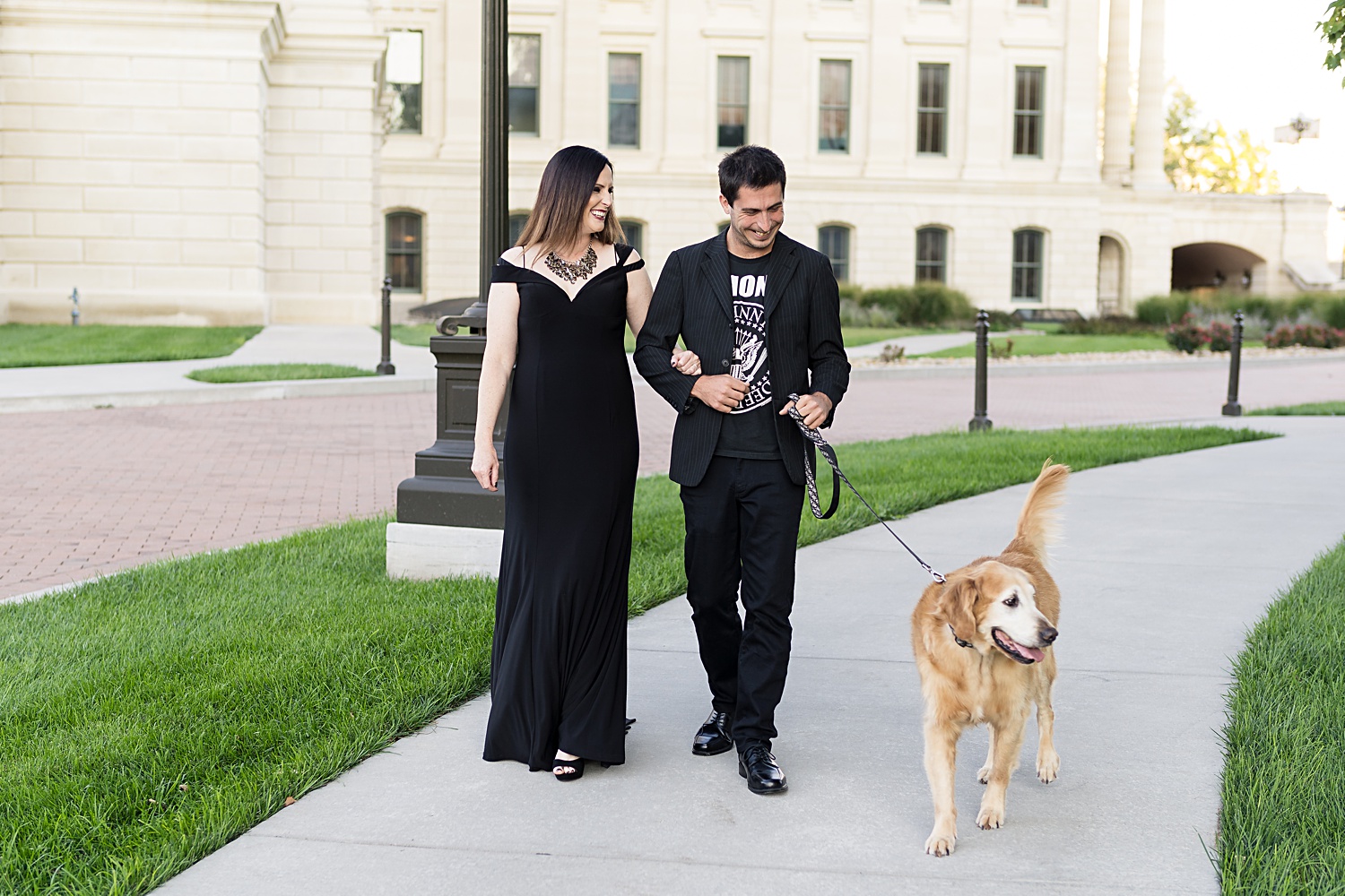 Engagement photos at the state capital buidling- Topeka, KS-Wedding-Photographer-Emily-Lynn-Photography