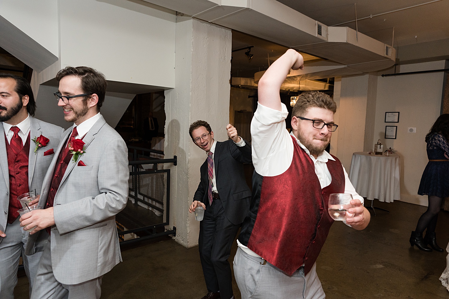 Fun wedding reception dance photos. KC-Wedding-Photographer-Cellar 222 Wedding Photos-Kansas-City-Wedding-Photographer-Emily-Lynn-Photography