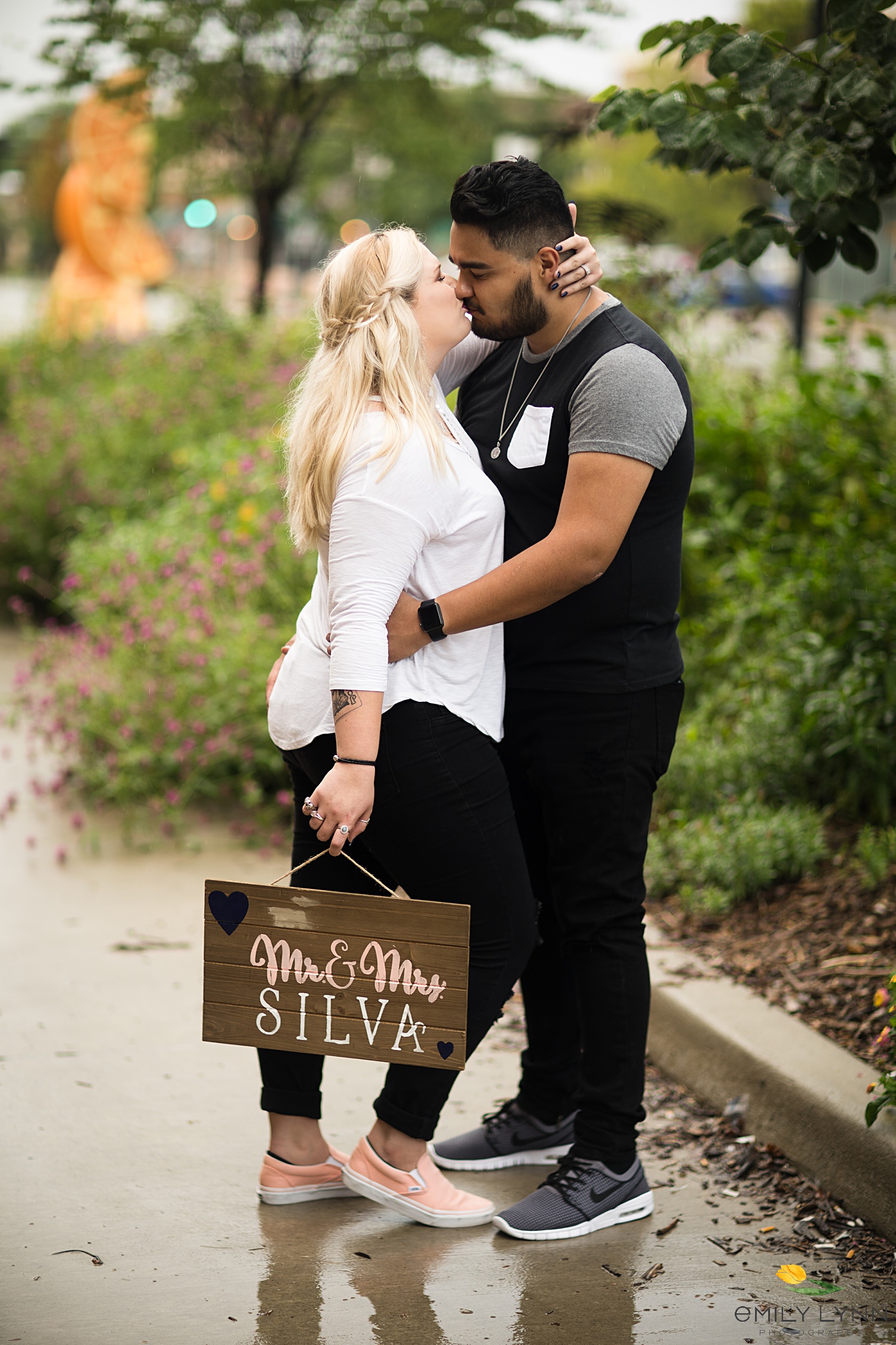 Rainy-day-engagement-photos-in-parking-garage-Lawrence, KS- Engagement-Photographer-Emily-Lynn-Photography