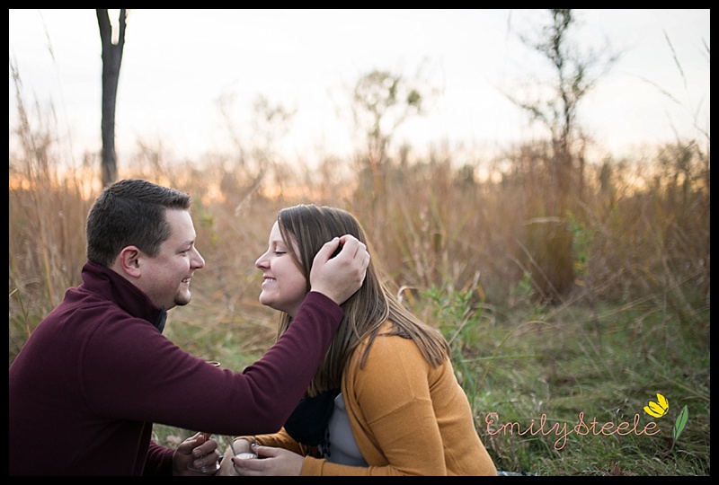 Picnic engagement session at Overlook Park at Clinton Lake