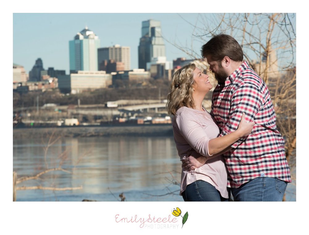 downtown kc engagement photos