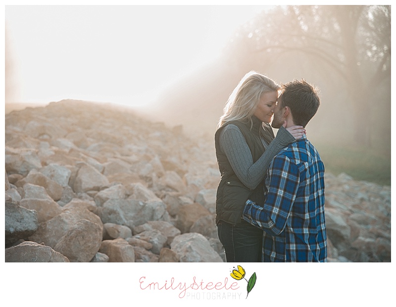 Sunrise engagement photo Lawrence, KS