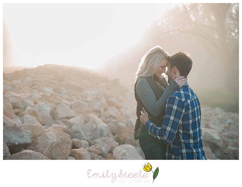 Sunrise engagement photo Lawrence, KS