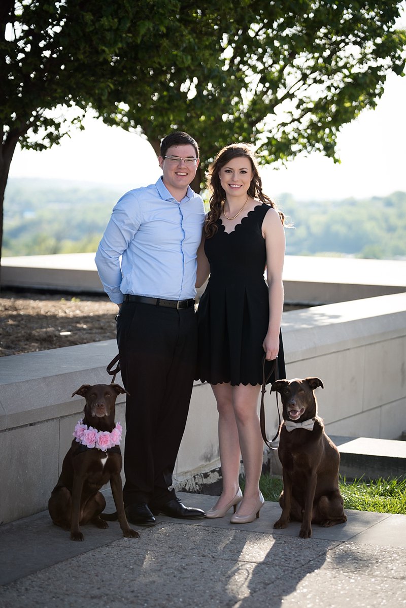 liberty memorial downtown kc engagement photos