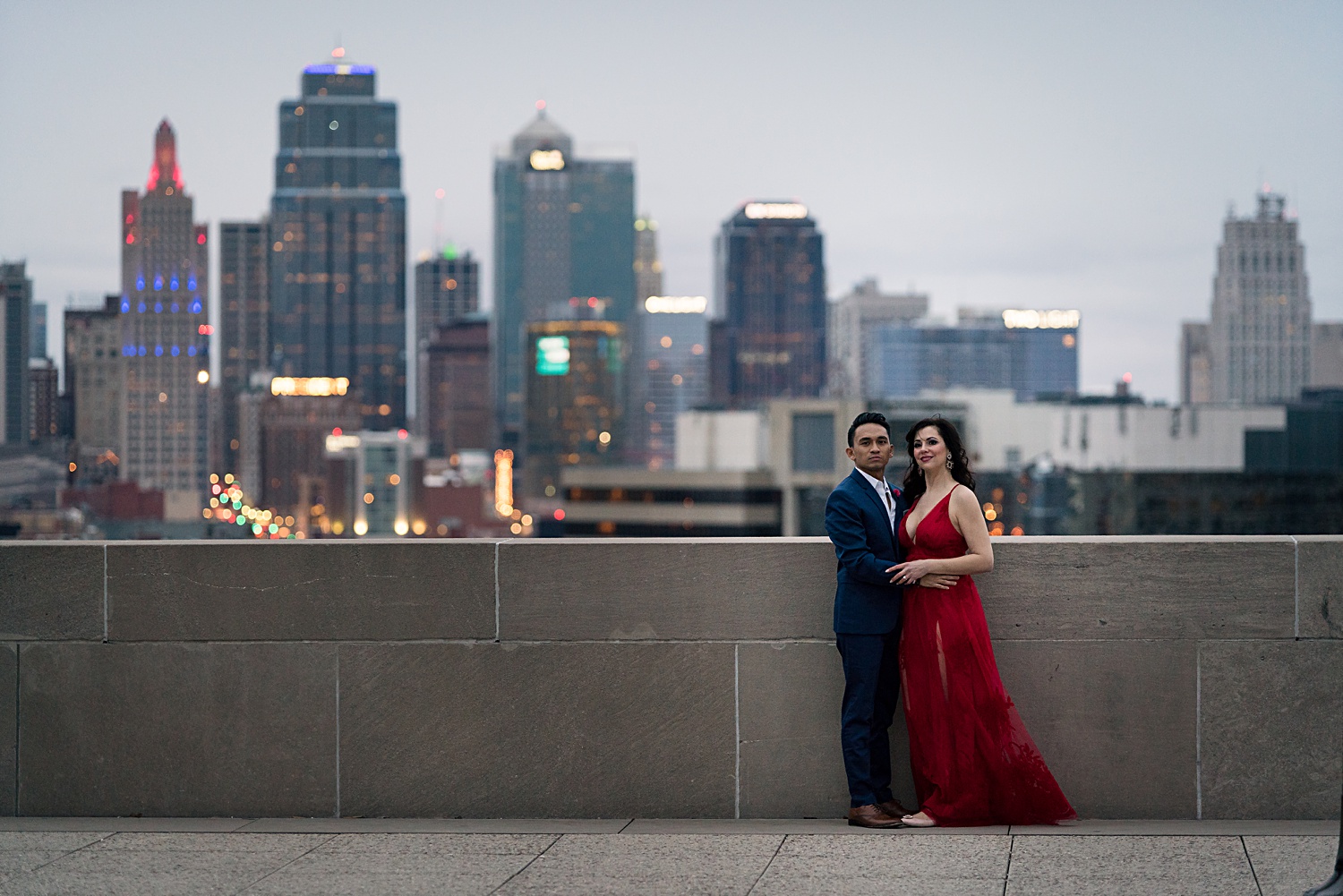 KC Skyline Photoos at Liberty Memorial KC Engagement Photos-KC-Engagement-Photographer-Emily-Lynn-Photography